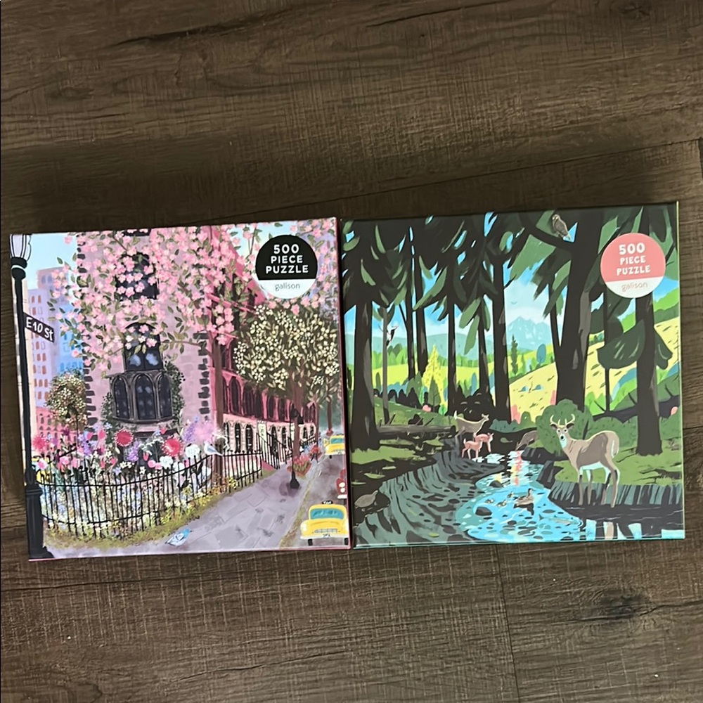 500 Piece Galison Puzzle Set - Nature and City Scenes